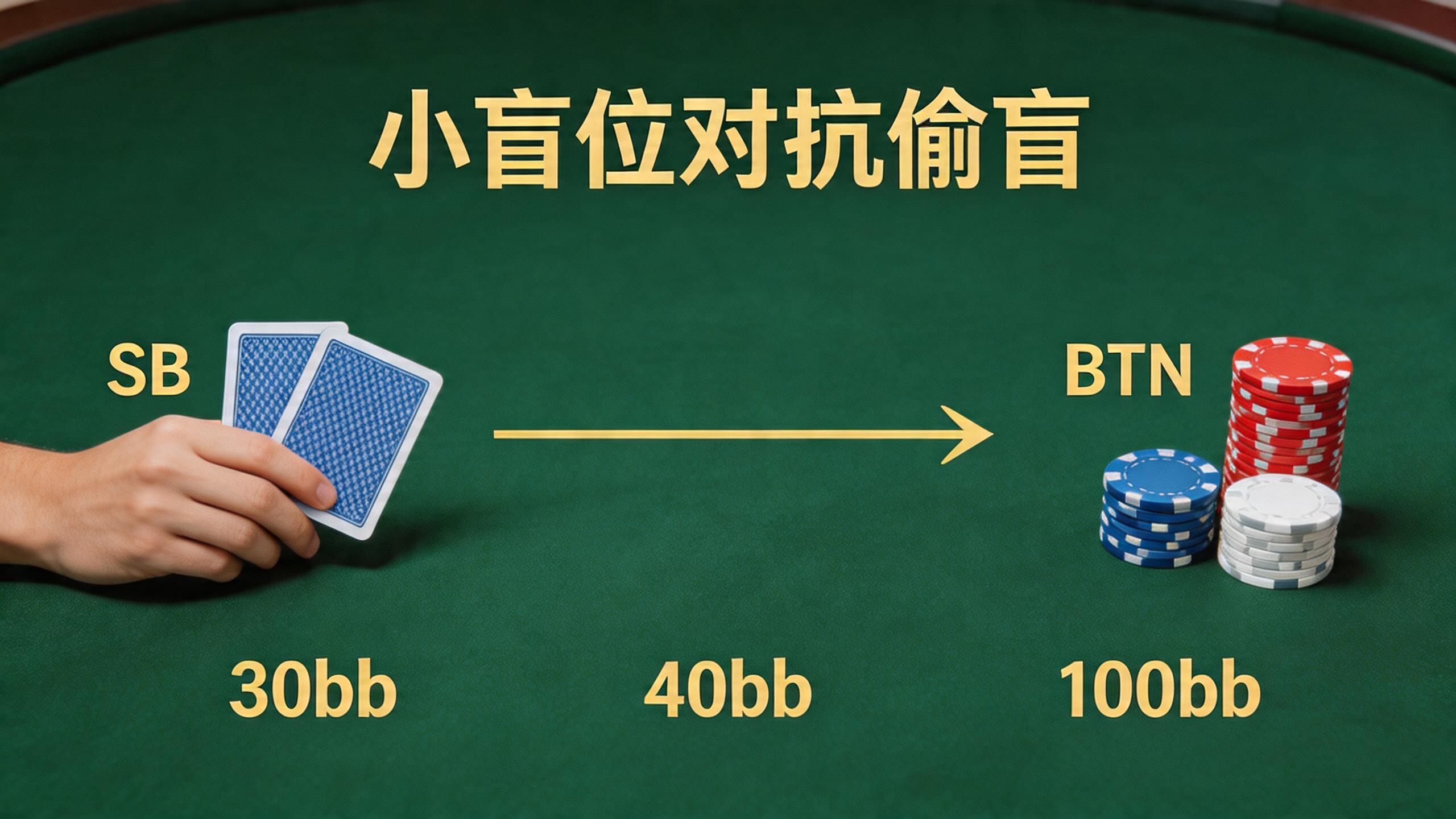 小盲位对抗偷盲:GTO数据揭示弃牌7成才是正确姿势