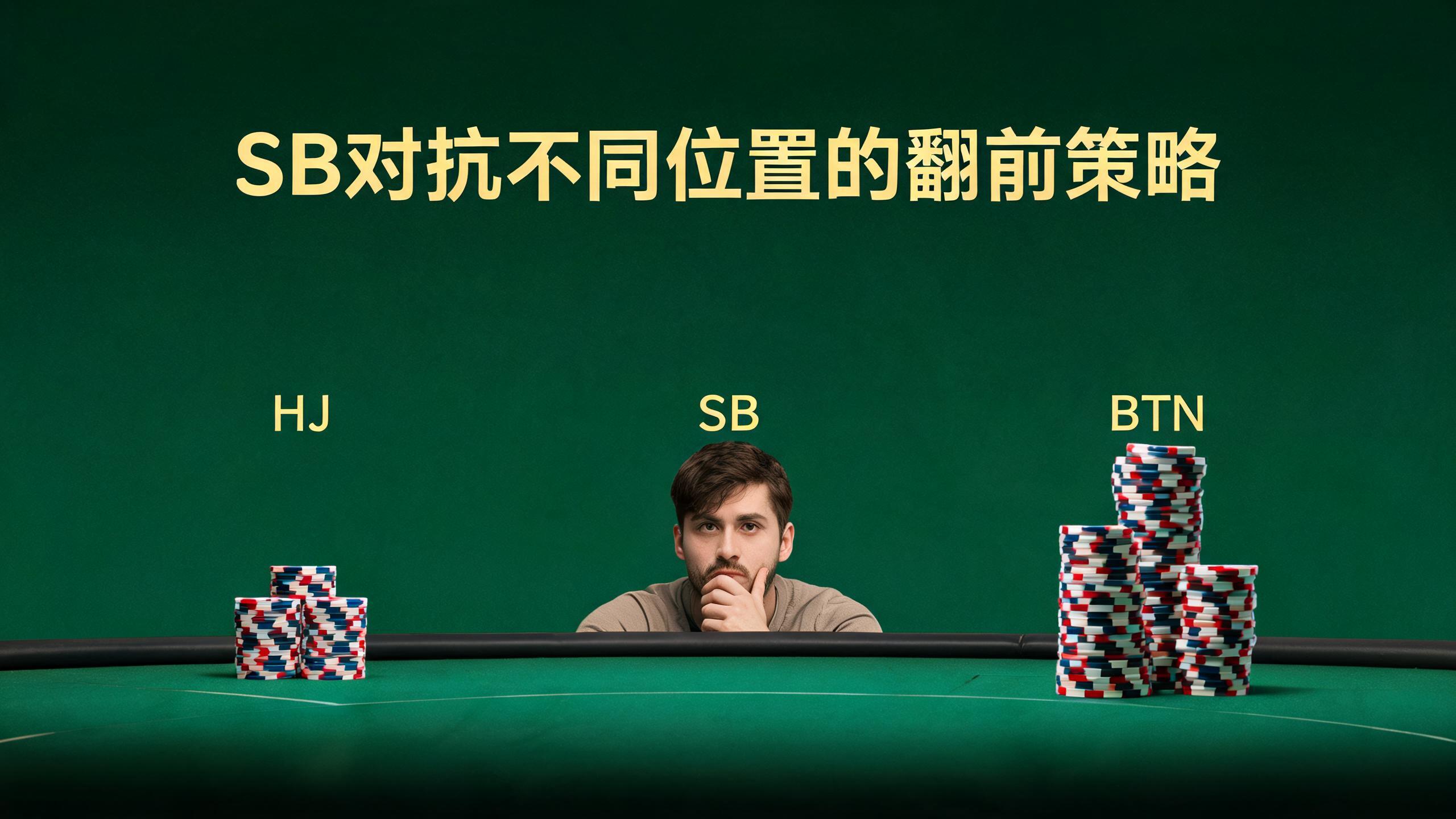 SB对抗HJ与BTN的翻前策略:同样的22,一个跟注一个全压