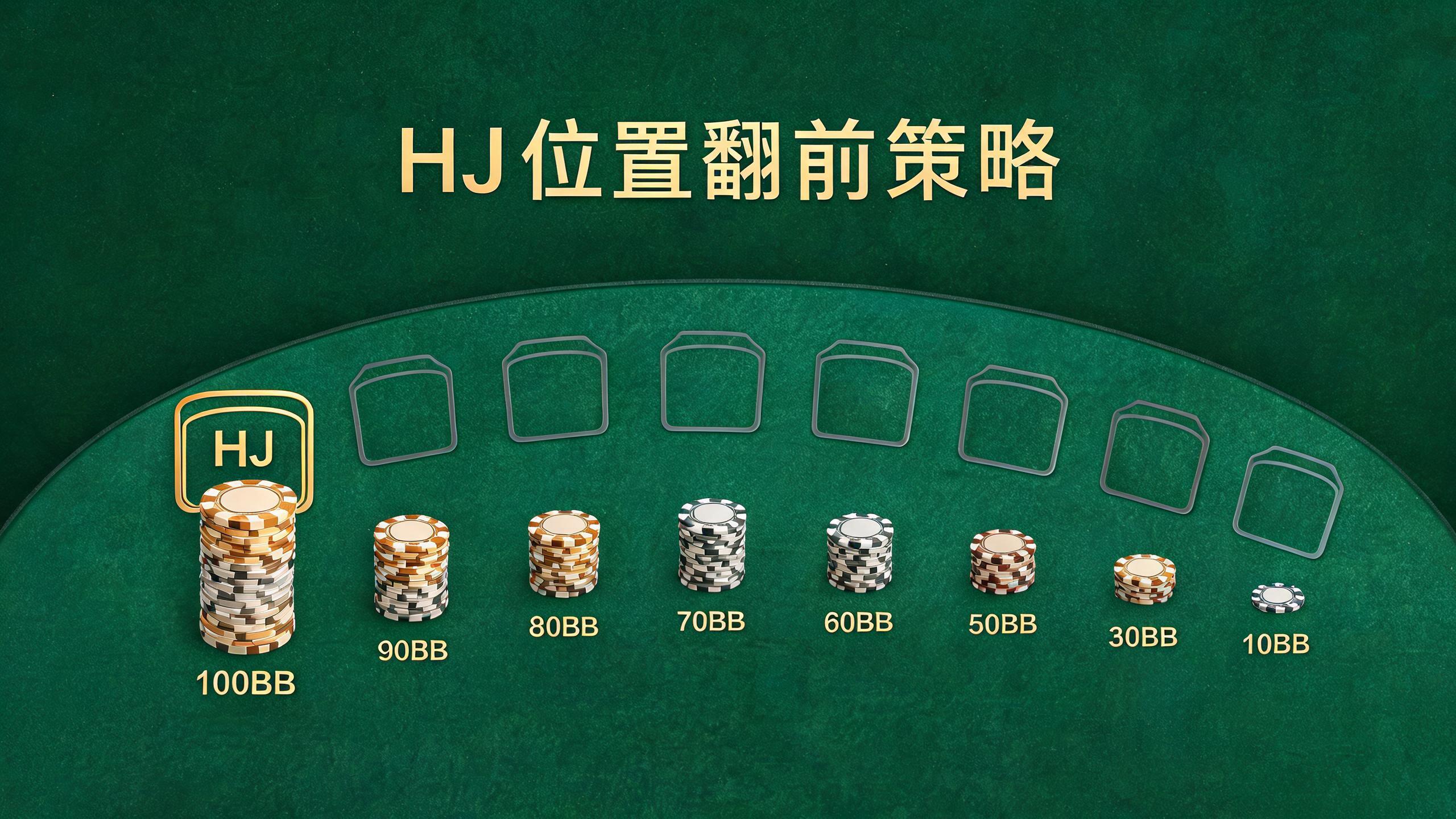 8Max MTT的HJ位置：从100BB到10BB，开局范围如何演变