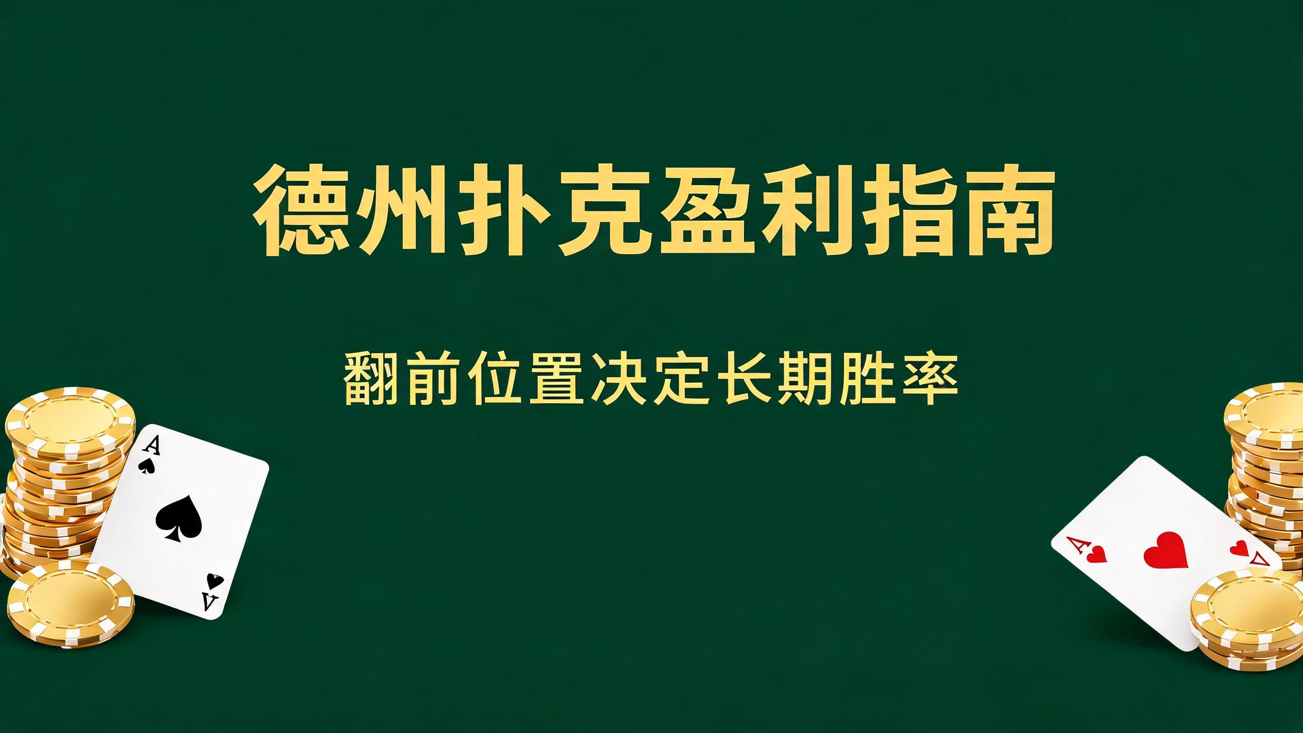 德州扑克盈利指南:GTO翻前数据决定长期胜率