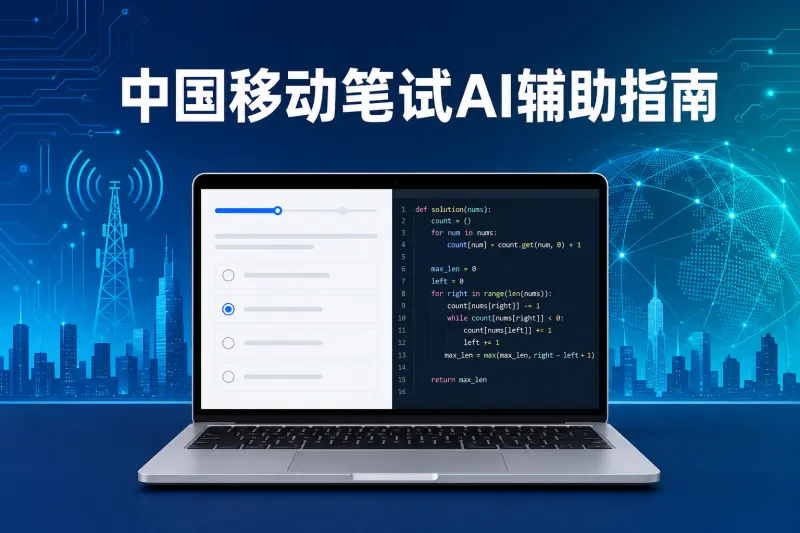 中国移动笔试怎么用AI辅助:8大模块拆解、双机位监考与真实边界