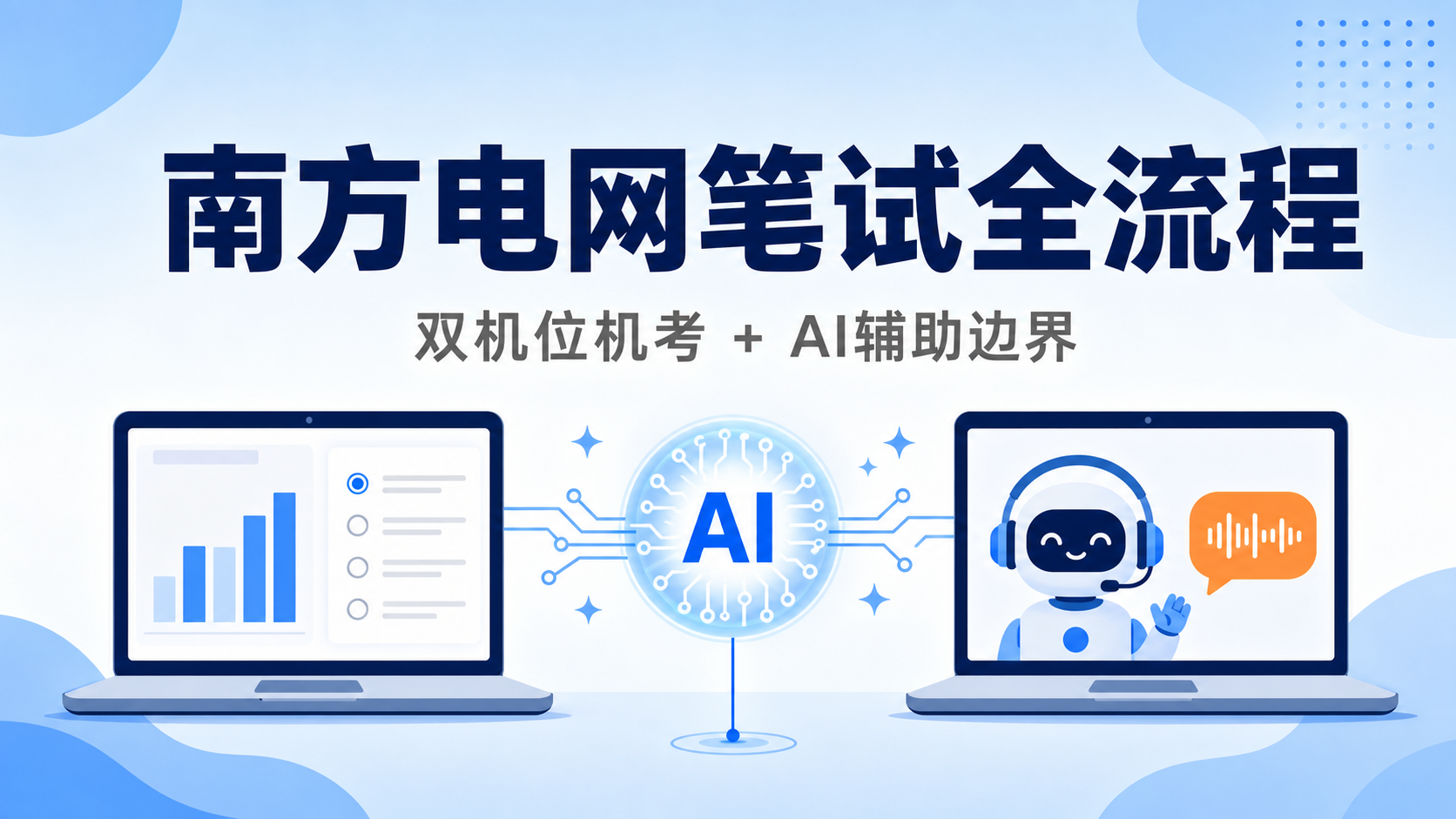 南方电网笔试2026备考:机考双机位与AI辅助边界