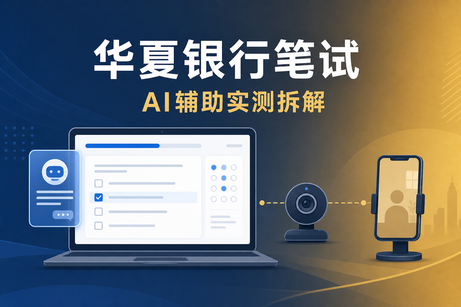 华夏银行笔试怎么用AI辅助:网申与笔试实测拆解