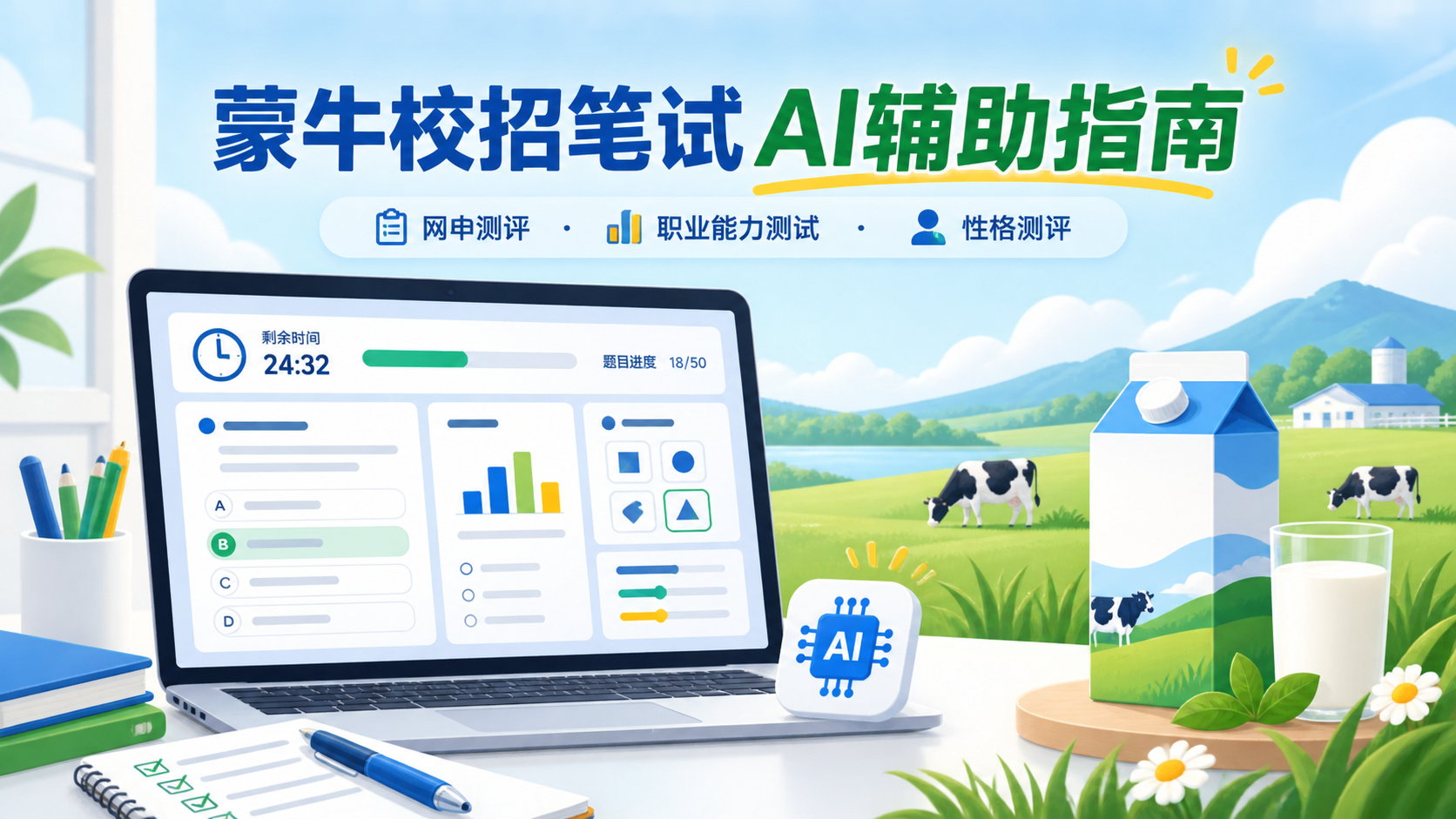 蒙牛网申测评合格率只有四成:笔试AI辅助该怎么用