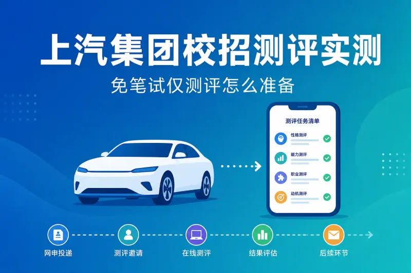 上汽集团笔试AI辅助:免笔试仅测评后怎么准备