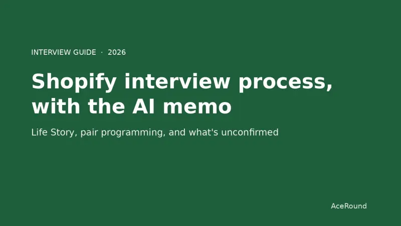 Shopify Interview Process 2026: Life Story, Pair Programming and the AI Memo