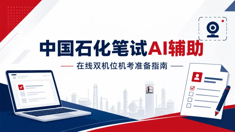 中国石化笔试AI辅助:在线双机位机考怎么准备