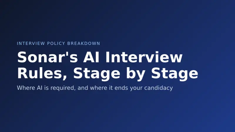 Sonar's AI Interview Rules: Required in One Round, Banned in the Rest