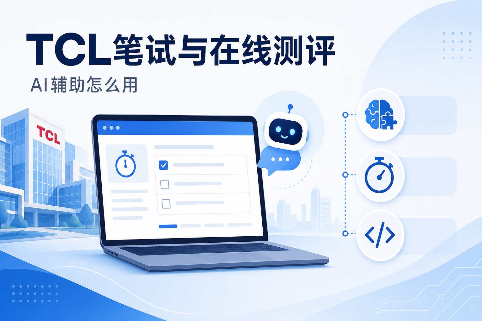 TCL笔试和在线测评分几种?AI辅助怎么用不切屏