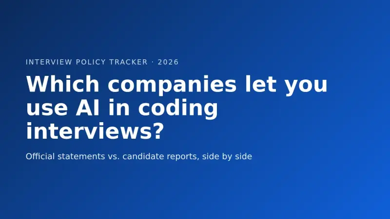 Which Companies Allow AI in Coding Interviews? 2026 Policies Compared