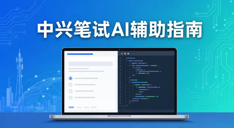 中兴通讯笔试怎么用AI辅助?分岗位拆解在线测评与编程题实测